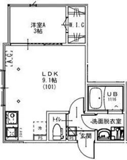 SAIRIS 五香南【201号室】の間取り