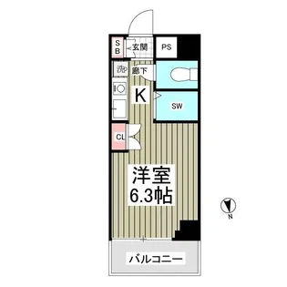 グランヒル松戸【214号室】の間取り