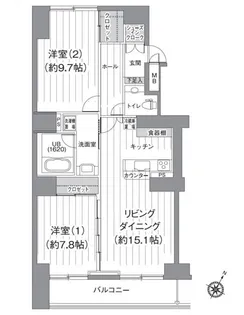 T’s garden北柏 1号棟【402号室】の間取り