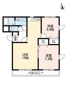 グランド・カオルⅠ【Ⅰ301号室】の間取り