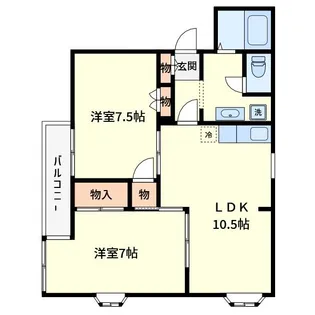 グレイスキゲツ【1階】の間取り