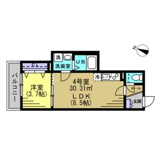 シャイネクス馬橋【3階】の間取り