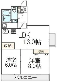 マンションフジフィールド【201号室】の間取り