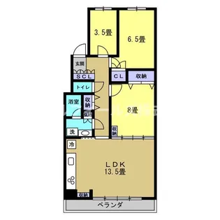 リアライズ柏Ⅱ【502号室】の間取り