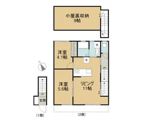 サンライズ柏明原【202号室】の間取り