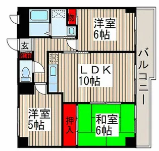西条レジデンス【1号室】の間取り
