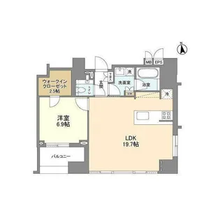 LaSante麻布十番【16階】の間取り