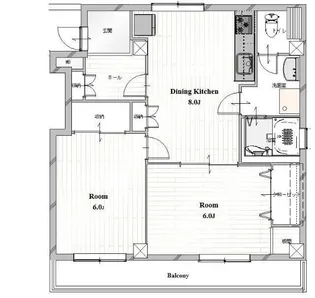 勝どき第三関根ビル【6階】の間取り