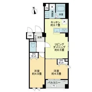 ルミケオ大手町【2階】の間取り