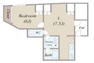高輪ハウス【2階】の間取り