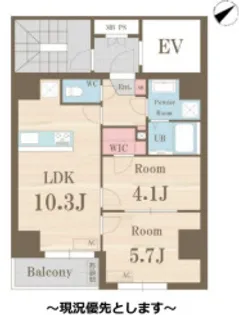 Latias京橋【2階】の間取り