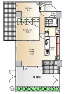 コンフォルテハイム西小山【1階】の間取り