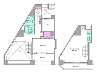 レジディア恵比寿Ⅲ【9階】の間取り