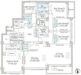 マリックス島津山【2階】の間取り