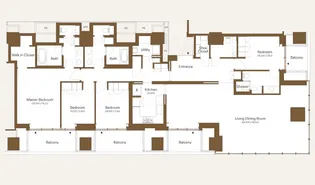 虎ノ門ヒルズ レジデンシャルタワー【15階】の間取り