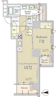 パークアクシス池田山【2階】の間取り