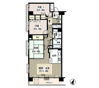 クラッサ目黒かむろ坂【2階】の間取り
