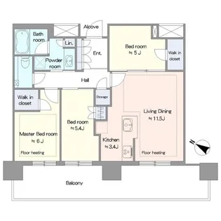 プラウドタワー目黒MARC【26階】の間取り