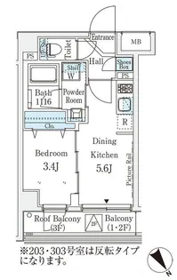アヴニール三軒茶屋【1階】の間取り