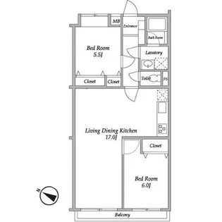 ガーデンハウス千歳船橋【1階】の間取り