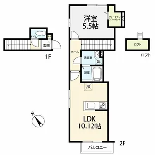グリシーナ駒場【2階】の間取り