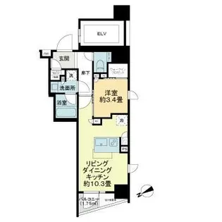 ザ・ライオンズミレス蔵前【15階】の間取り