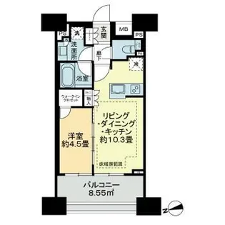 ルフォンリブレ浜松町 キャナルマークス【6階】の間取り