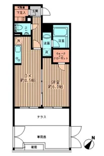プラティノ代々木【1階】の間取り