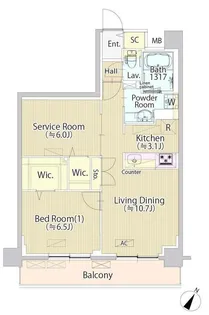 SASAZUKA TODAY【4階】の間取り