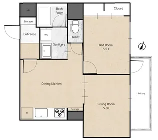 白金3丁目貸マンション【2階】の間取り