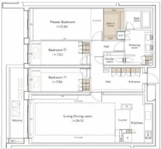 ザ・ウエストミンスター南平台【3階】の間取り