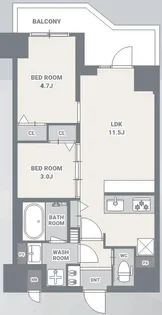 スプランディッド大島【1階】の間取り