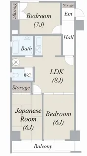 麻布十番レジデンス【6階】の間取り