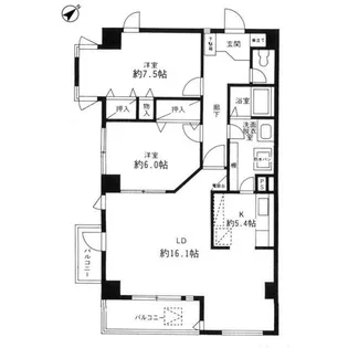 APARTMENT HOUSE T2【2階】の間取り