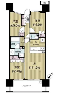 スターコート豊洲【6階】の間取り