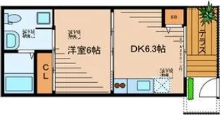 パークサイド有栖川【1階】の間取り