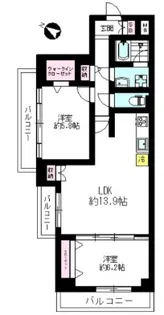 シャンボール白金【2階】の間取り