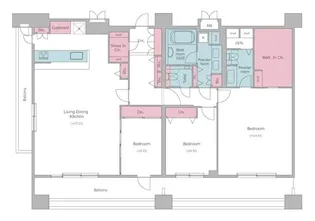 レジディア西麻布【14階】の間取り