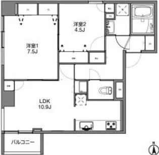 ベルフォーレ御徒町【2階】の間取り