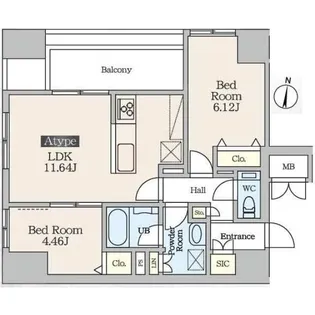 ルミエール三番町【6階】の間取り