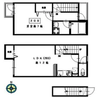 カーサ恵比寿壱番館【2階】の間取り