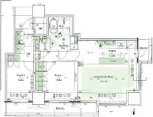 品川タワーフェイス【14階】の間取り
