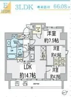 クレストコート上野【14階】の間取り