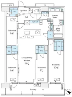 ロイヤルパークス有明【15階】の間取り