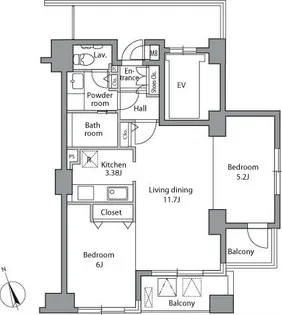 レジディア自由が丘【9階】の間取り