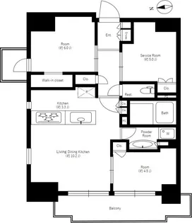 シティハウス浅草橋ステーションコート【6階】の間取り