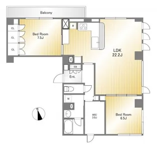 ハレロイヤル目黒【2階】の間取り