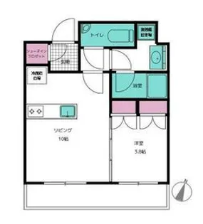 ジオ赤坂丹後町【3階】の間取り