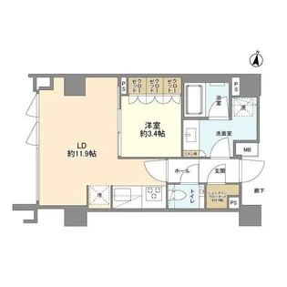 ローレルアイ目黒大橋【2階】の間取り