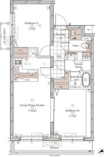 ガリシア上目黒【4階】の間取り